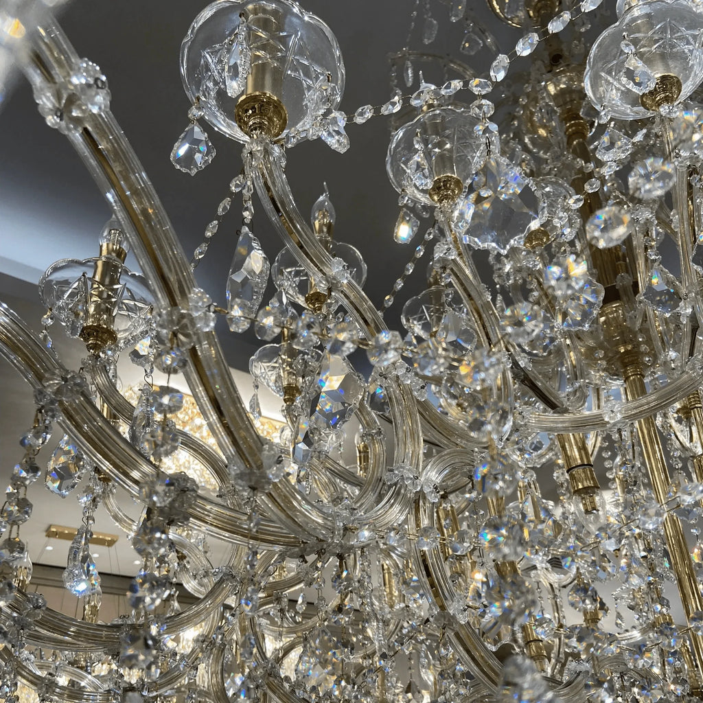 Extra Large Elegant Crystal Chandelier in Branch Style with Candle Layers for Stairs Living Room and Foyer-Chandeliers-Manorlights