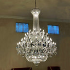 Extra Large European-style Multi-layers Candle Luxury Crystal Chandelier Gold Art Foyer/Staircase Decorative Light Fixture - 4 Layers /52+10 Lights/D57.1"*H78.7"(D145cm*H200cm)/120kgGoldWarm LightManorlights