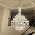Extra Large European-style Multi-layers Candle Luxury Crystal Chandelier Gold Art Foyer/Staircase Decorative Light Fixture - 4 Layers /52+10 Lights/D57.1"*H78.7"(D145cm*H200cm)/120kgGoldWarm LightManorlights