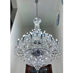 Extra Large European-style Multi-layers Candle Luxury Crystal Chandelier Gold Art Foyer/Staircase Decorative Light Fixture - 4 Layers /52+10 Lights/D57.1"*H78.7"(D145cm*H200cm)/120kgGoldWarm LightManorlights
