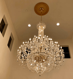 Extra Large European-style Multi-layers Candle Luxury Crystal Chandelier Gold Art Foyer/Staircase Decorative Light Fixture - 4 Layers /52+10 Lights/D57.1"*H78.7"(D145cm*H200cm)/120kgGoldWarm LightManorlights