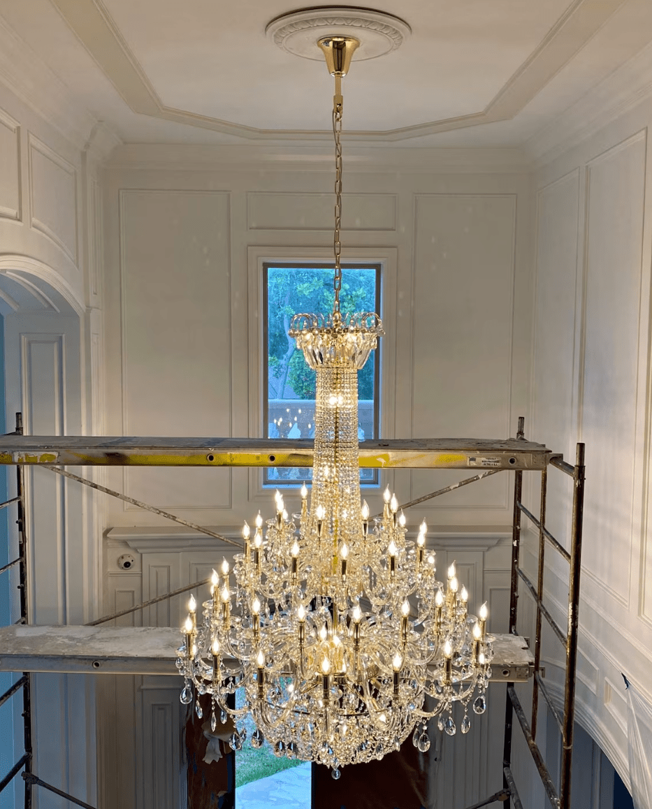 Extra Large European-style Multi-layers Candle Luxury Crystal Chandelier Gold Art Foyer/Staircase Decorative Light Fixture - 4 Layers /52+10 Lights/D57.1"*H78.7"(D145cm*H200cm)/120kgGoldWarm LightManorlights