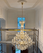 Extra Large European-style Multi-layers Candle Luxury Crystal Chandelier Gold Art Foyer/Staircase Decorative Light Fixture - 4 Layers /52+10 Lights/D57.1"*H78.7"(D145cm*H200cm)/120kgGoldWarm LightManorlights
