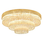 Extra Large Three Layers Round Luxury Flush Mounted Crystal Chandelier for Living Room-Manorlights