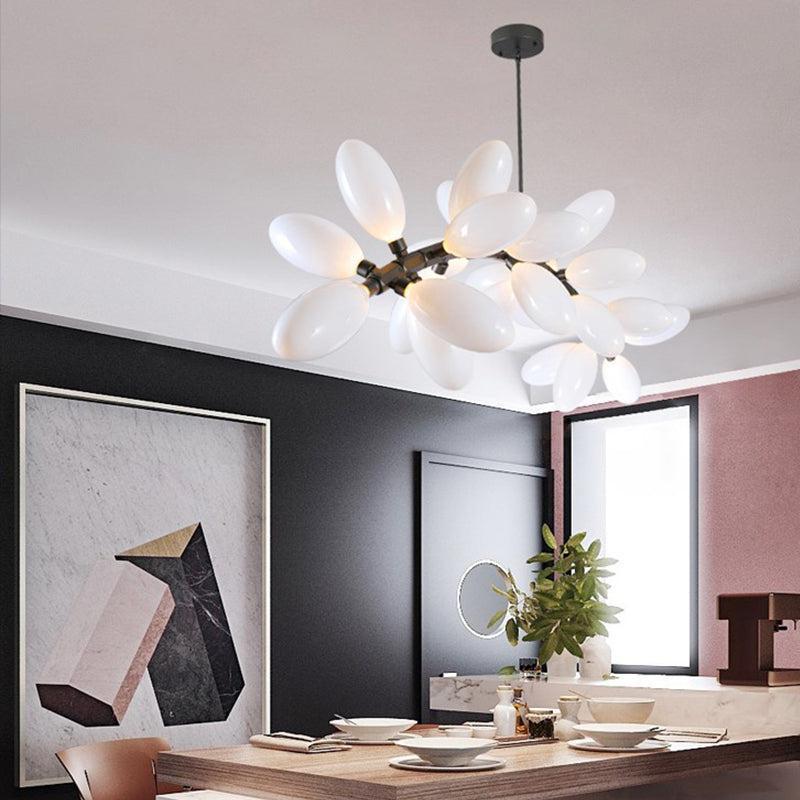 Fashion Grape Artistic Linear Chandelier - 41.7" L X 20.9" W X 32.7" HGoldBlushlighting
