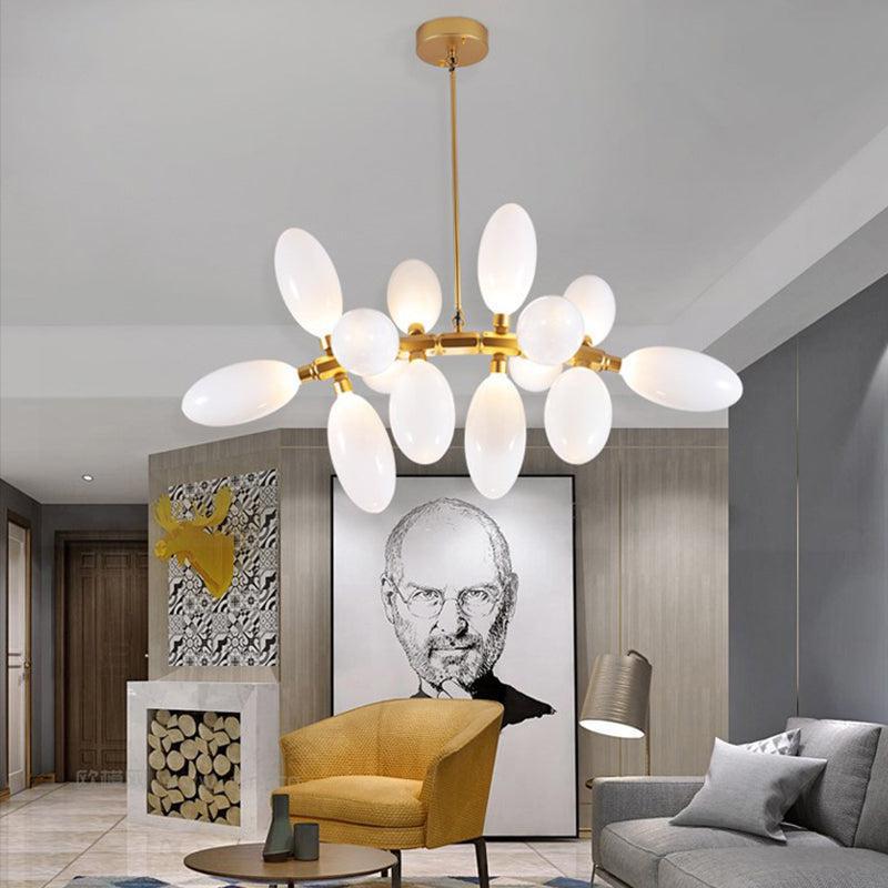 Fashion Grape Artistic Linear Chandelier - 41.7" L X 20.9" W X 32.7" HGoldBlushlighting