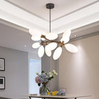 Fashion Grape Artistic Linear Chandelier - 41.7" L X 20.9" W X 32.7" HBlackBlushlighting