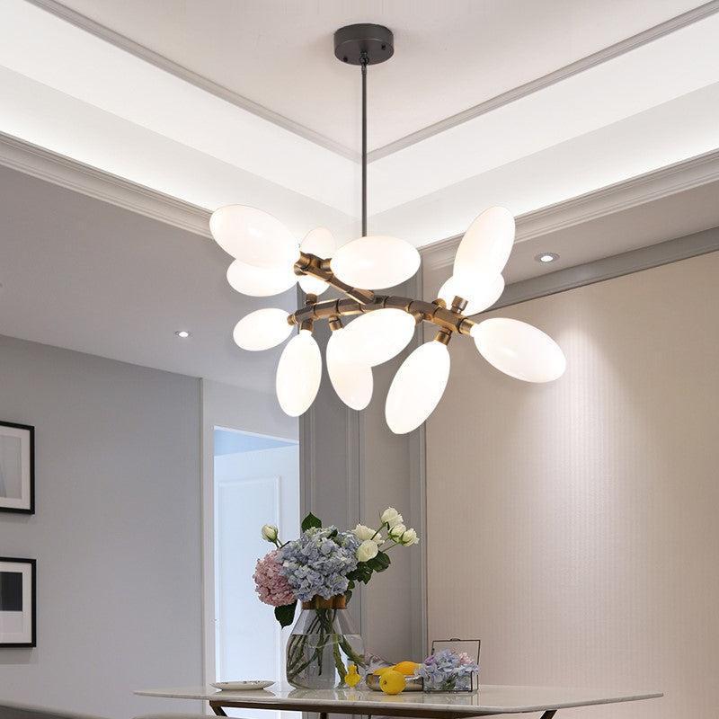 Fashion Grape Artistic Linear Chandelier - 41.7" L X 20.9" W X 32.7" HBlackBlushlighting