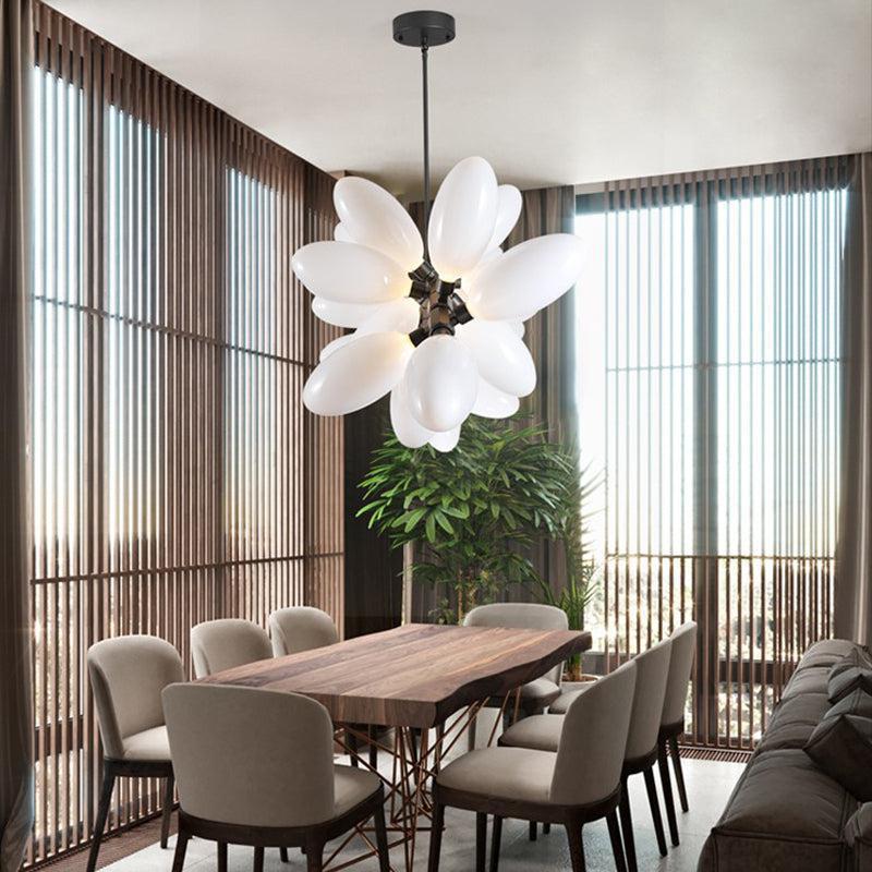 Fashion Grape Artistic Linear Chandelier - 41.7" L X 20.9" W X 32.7" HGoldBlushlighting