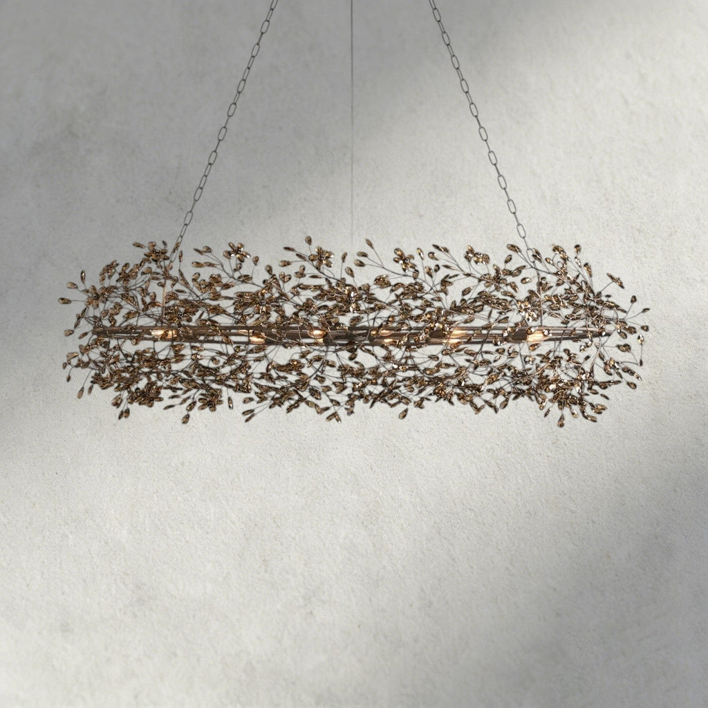 74" / BRONZE/SMOKE Fiore Oval Chandelier 62", 74"