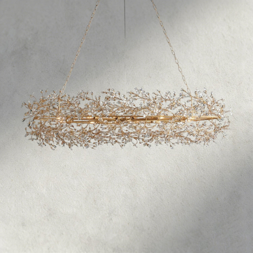 74" / GOLD Fiore Oval Chandelier 62", 74"