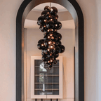 Fruit Grape Hanging Swag Chandelier - Bule23.6" D * 39.4" HCold WhiteBlushlighting