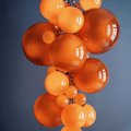 Fruit Grape Hanging Swag Chandelier - Orange23.6" D * 39.4" HCold WhiteBlushlighting
