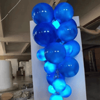 Fruit Grape Hanging Swag Chandelier - Bule23.6" D * 39.4" HCold WhiteBlushlighting