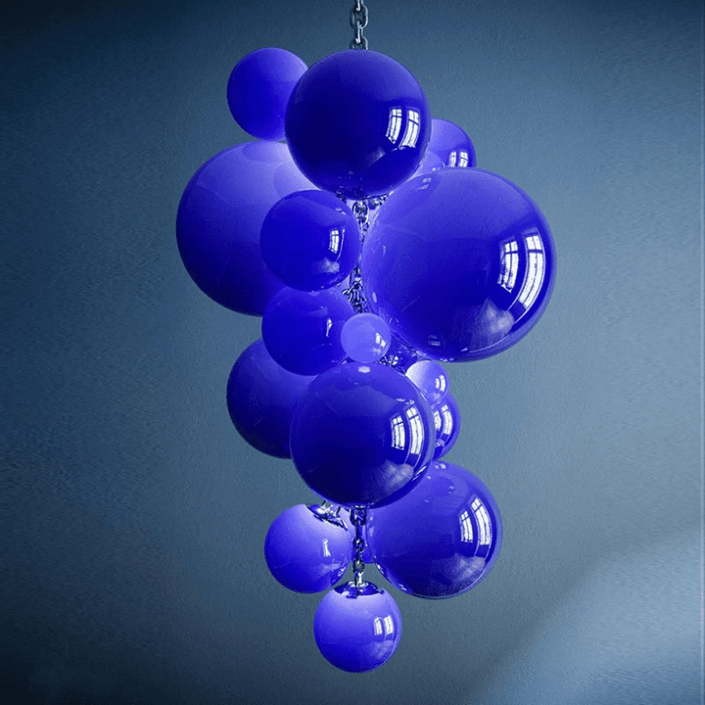 Fruit Grape Hanging Swag Chandelier - Orange23.6" D * 39.4" HCold WhiteBlushlighting