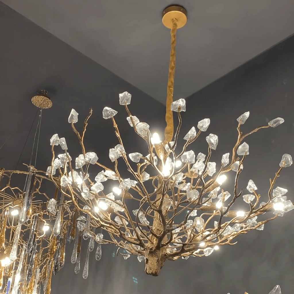 Gemstone Branch Chandelier with Artistic Design for Bedroom or Living Room - 8 Lights/D23.6"*H21.65"Warm LightManorlights