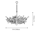 Gemstone Branch Chandelier with Artistic Design for Bedroom or Living Room - 8 Lights/D23.6"*H21.65"Warm LightManorlights