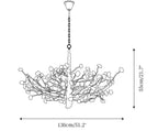 Gemstone Branch Chandelier with Artistic Design for Bedroom or Living Room - 8 Lights/D23.6"*H21.65"Warm LightManorlights