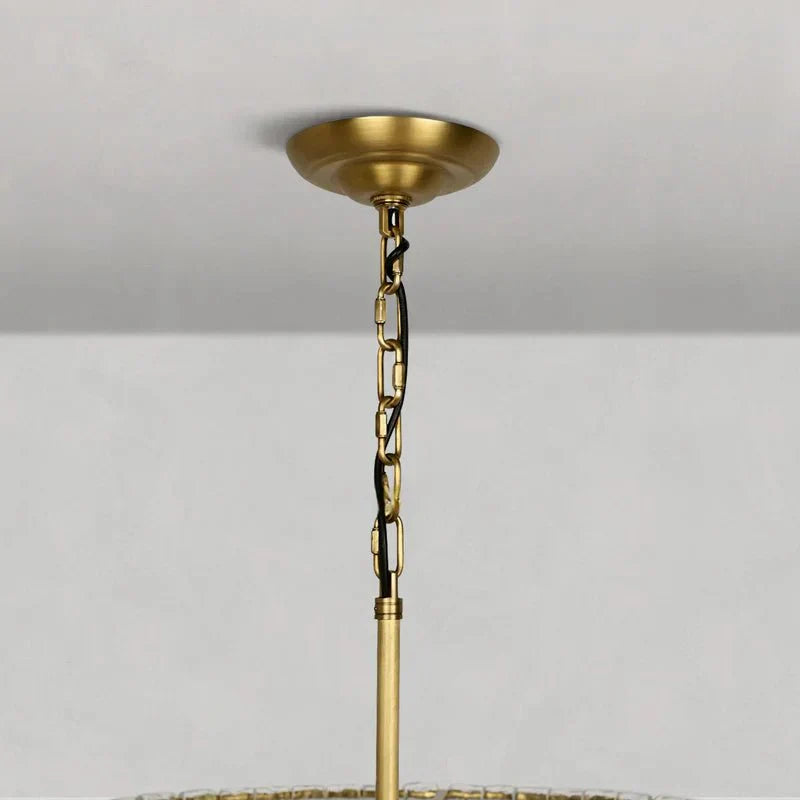 Ghiaccio Glass Oval Chandelier 54''65''-Manorlights
