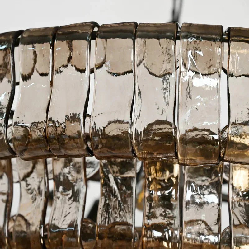 Ghiaccio Glass Oval Chandelier 54''65''-Manorlights