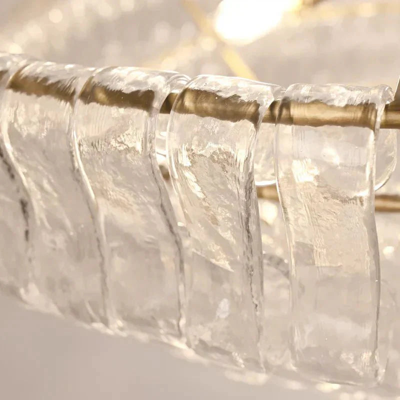Ghiaccio Glass Oval Chandelier 54''65''-Manorlights