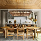 Ghiaccio Glass Oval Chandelier 54''65''-Manorlights