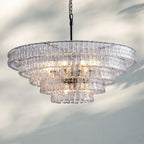 Ghiaccio Glass Round Chandelier 24" 36" 48" 60"-Manorlights