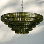 Ghiaccio Glass Round Chandelier 24" 36" 48" 60"-Manorlights