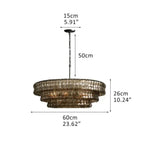 Ghiaccio Glass Round Chandelier 24" 36" 48" 60"-Manorlights