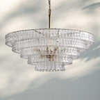 Ghiaccio Glass Round Chandelier 24" 36" 48" 60"-Manorlights