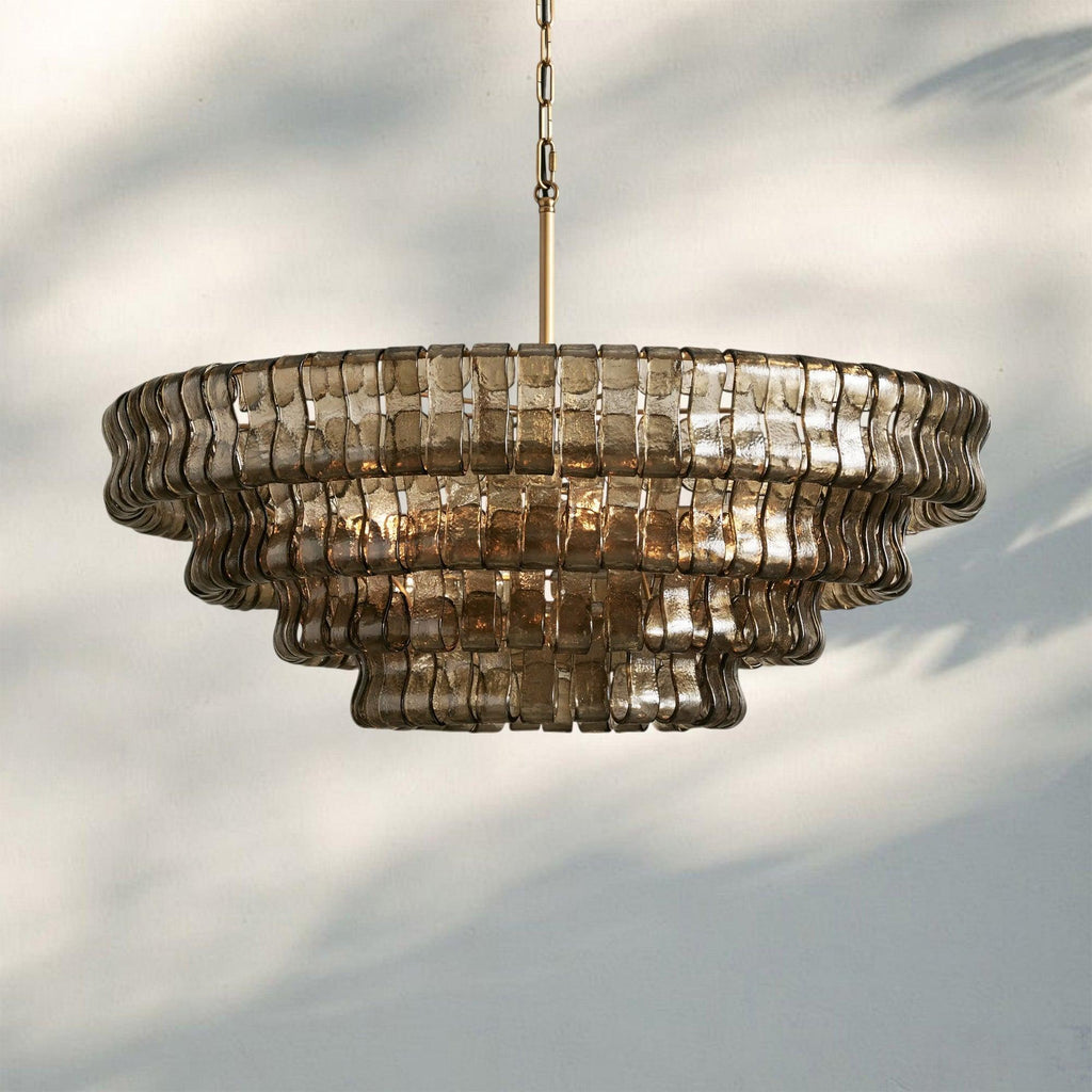 Ghiaccio Glass Round Chandelier 24" 36" 48" 60"-Manorlights