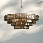 Ghiaccio Glass Round Chandelier 24" 36" 48" 60"-Manorlights