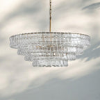 Ghiaccio Glass Round Chandelier 24" 36" 48" 60"-Manorlights