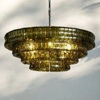 Ghiaccio Glass Round Chandelier 24" 36" 48" 60"-Manorlights