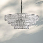 Ghiaccio Glass Round Chandelier 24" 36" 48" 60"-Manorlights