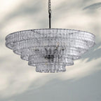 Ghiaccio Glass Round Chandelier 24" 36" 48" 60"-Manorlights
