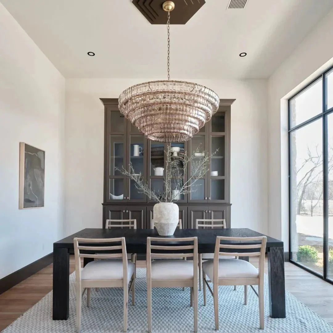 Ghiaccio Glass Round Chandelier 24" 36" 48" 60"-Manorlights