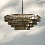 Ghiaccio Glass Round Chandelier 24" 36" 48" 60"-Manorlights