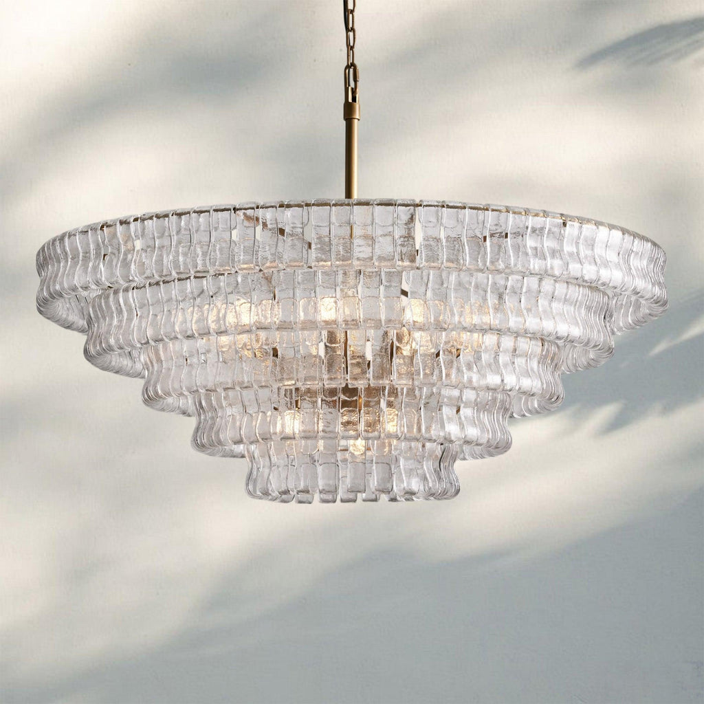 Ghiaccio Glass Round Chandelier 24" 36" 48" 60"-Manorlights
