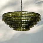 Ghiaccio Glass Round Chandelier 24" 36" 48" 60"-Manorlights