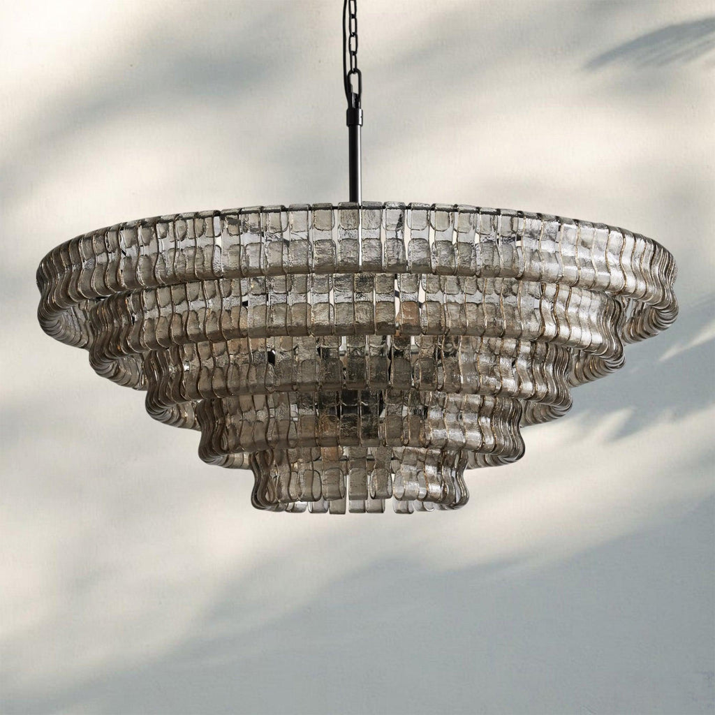 Ghiaccio Glass Round Chandelier 24" 36" 48" 60"-Manorlights