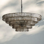 Ghiaccio Glass Round Chandelier 24" 36" 48" 60"-Manorlights
