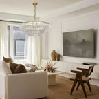 Ghiaccio Glass Round Chandelier 24" 36" 48" 60"-Manorlights