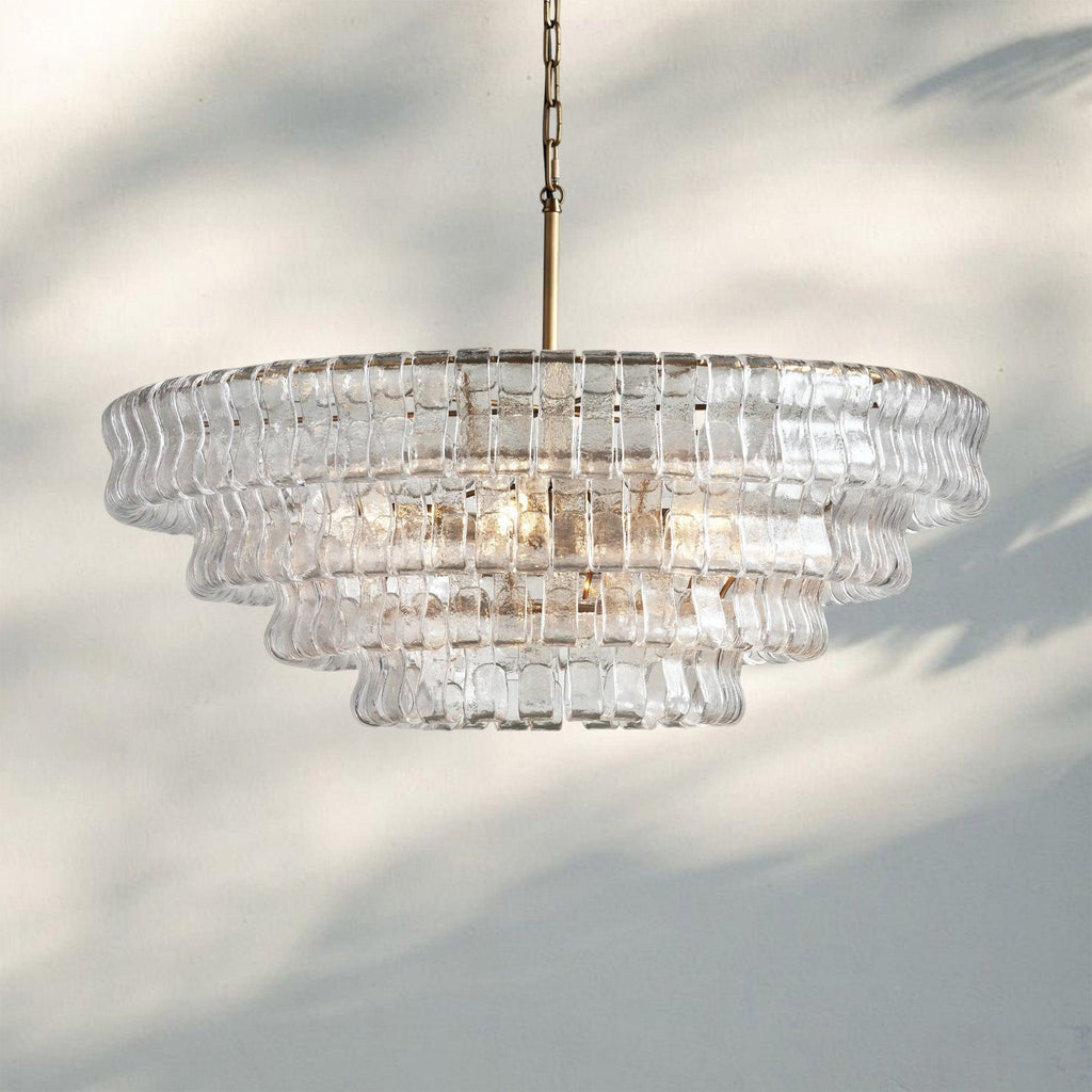 Ghiaccio Glass Round Chandelier 24" 36" 48" 60"-Manorlights