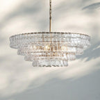 Ghiaccio Glass Round Chandelier 24" 36" 48" 60"-Manorlights