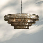 Ghiaccio Glass Round Chandelier 24" 36" 48" 60"-Manorlights