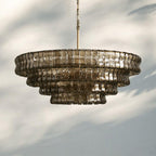 Ghiaccio Glass Round Chandelier 24" 36" 48" 60"-Manorlights