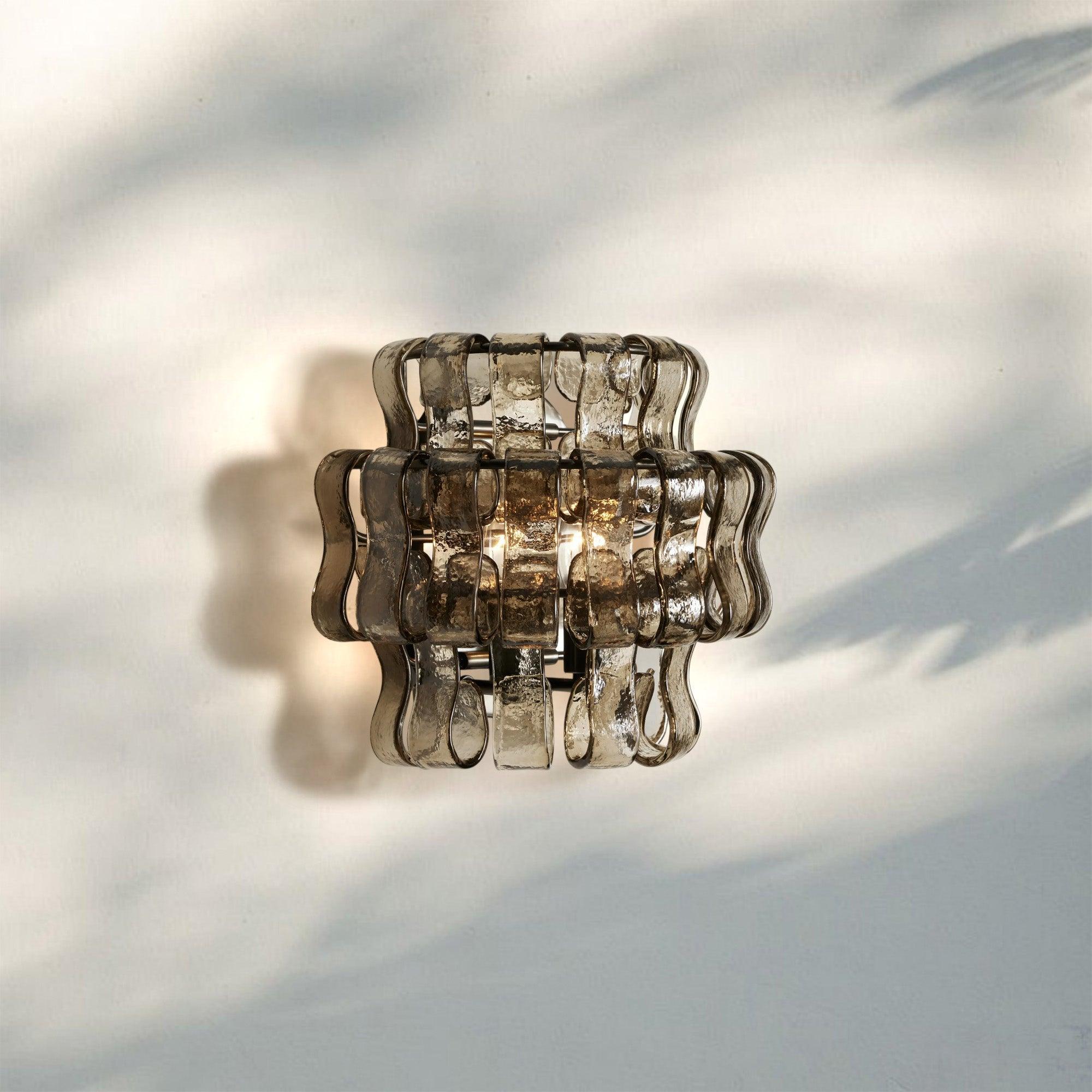 Ghiaccio Glass Wall Sconce-Manorlights