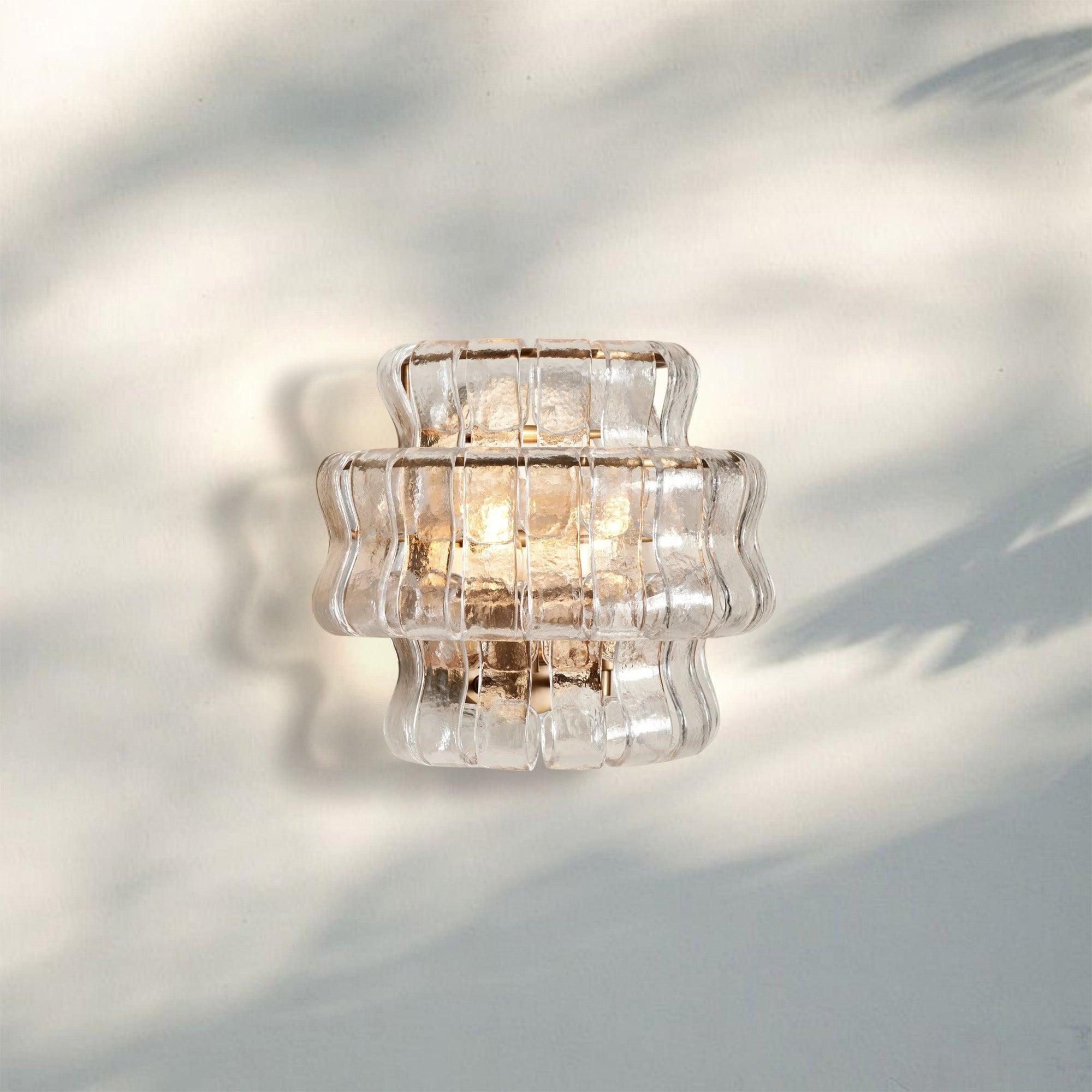 Ghiaccio Glass Wall Sconce-Manorlights
