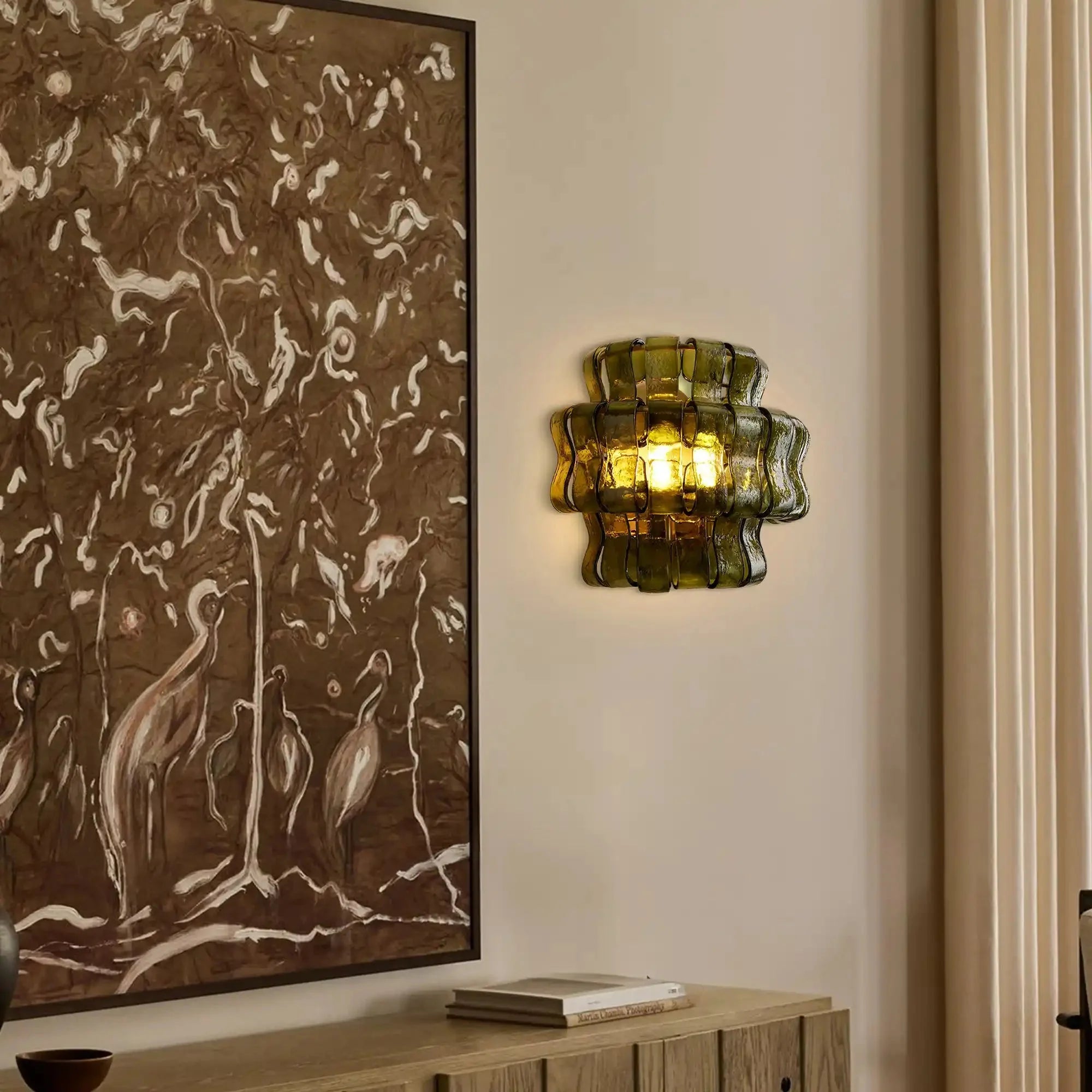 Ghiaccio Glass Wall Sconce-Manorlights